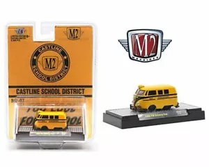 M2 MACHINES 1:64 HOBBY EXCLUSIVES 1960 VOLKSWAGEN SHORT SCHOOL BUS 31500-HS22 - Picture 1 of 1