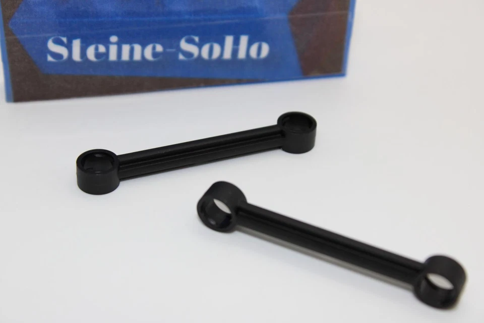 Lego (c) 2x Technic - Link Lenkung / Lenkstange - 1x6 - schwarz - 2739 - - Bild 1 von 1