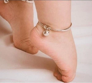 Adorable Baby Child Thai-Style Christening Anklets/Bracelets Sterling Silver 925 - Picture 1 of 4