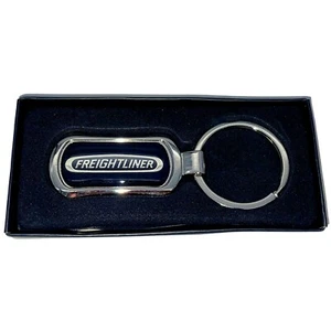 NEW - Freightliner Trucks Metal Chrome Keychain Key Tag FOB - semi, great gift! - Picture 1 of 3