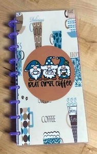 Gnomes But First, Coffee Cover Set 4 use with Skinny Classic Happy Planner~ - Picture 1 of 3