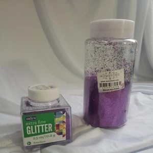 Lot Purple Glitter Crafts Junk Journal Wedding nails school decorating over 14oz - Picture 1 of 6