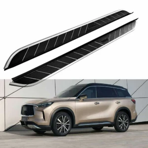 2Pcs Fits for All New 2022 Infiniti QX60 Fixed Side Step Running Board Nerf Bar  - Picture 1 of 9