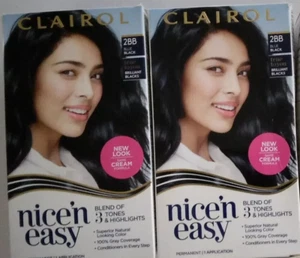 2 Packs Clairol Nice ’N Easy 2BB Blue Black Permanent Hair Dye Color - NEW - Picture 1 of 2