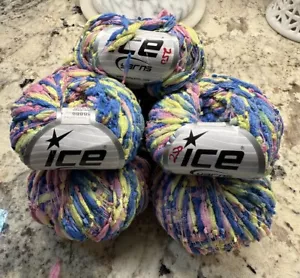 7 Sausage Polyester Yarn Multi Shades Skeins Balls 50 gr each Ice Yarns Turkey - Picture 1 of 12