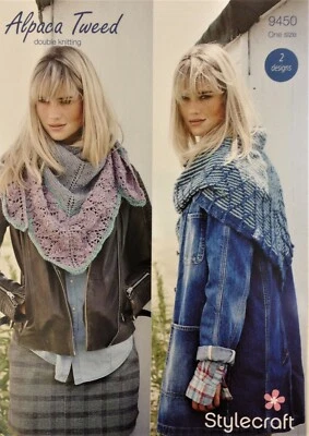 Shawl, 2 Designs, Double Knitting Pattern Stylecraft 9450 - Image 1 of 2