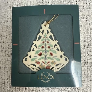 Lenox Ornament Pierced Poppies on Blue Christmas Tree with Box - Picture 1 of 5