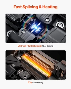 Fiber Fusion Splicer 6 Motors, Core & Clad Alignment Fibers Optic Splicer with 6 - Picture 1 of 10