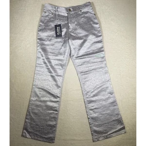 PLATINI JEANS COUGAR PJC050 ALL OVER LOGO Print Satin Schlaghose Gr. 30 - Bild 1 von 14