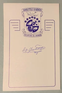 Zweiter Weltkrieg Doolittle Raiders Pilot Jimmy Doolittle signiertes Exlibris MOH-Medaille von Hono - Bild 1 von 3