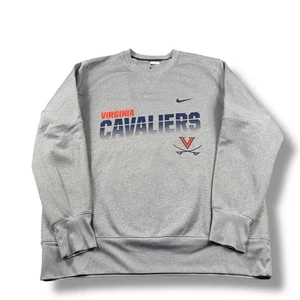 Nike Virginia Cavaliers Coach-Issued Crewneck Sweatshirt Gray Mens Sz XL EUC - Picture 1 of 7