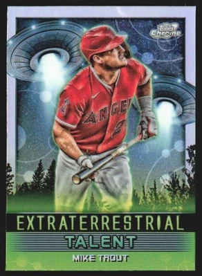 2024 Topps Chrome Cosmic Extraterrestrial Talent Mike Trout #ET-10 GS1-2 - Image 1 of 2