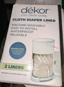 Dekor Plus Waterproof Cloth Diaper Liner 2 Count Reusable Machine Washable  - Picture 1 of 2