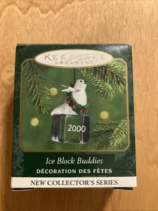 Hallmark Christmas Ornament Ice Block Buddies 2000 - Picture 1 of 7