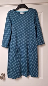 White stuff Tunic Dress 12 Teal Pockets Cotton - Picture 1 of 8
