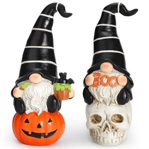 2Pc Halloween Gnomes, Halloween Figurines, Halloween Decorations Indoor Gifts - Picture 1 of 11