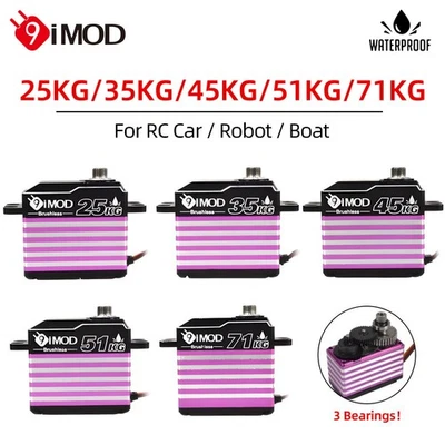 9IMOD Bürstenloser Servo 25-71KG Metallgetriebe für 1/5 1/8 1/10 RC Auto boot - Bild 1 von 4