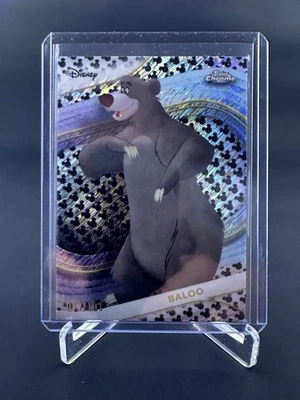 2025 Topps Chrome Disney Baloo The Jungle Book Mickey Mouse B & W Shimmer /101 - Image 1 of 2
