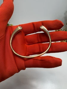 Michael Kors Armband goldfarben offen Manschette Pave Kristall Enden modern chic - Bild 1 von 8