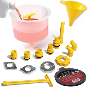 Kit Imbuto Liquido Refrigerante Senza Sversamento - Imbuto di Riempimento Liquido Radiatore Senza Sversamento con... - Foto 1 di 12