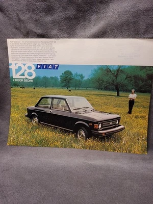 Tarjeta folleto coche Fiat 128 1976 2 puertas original 1 página - 1975 Foto 1 de 2