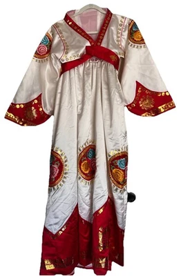 Vintage Korean Festive Folk Women's Dress traditional Red/white (3 Piece) - Image 1 of 4