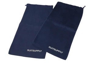 SUITSUPPLY Shoes Bag Unisex ONE SIZE Pair 2 Piece Logo Dust bag Navy Blue - Picture 1 of 5