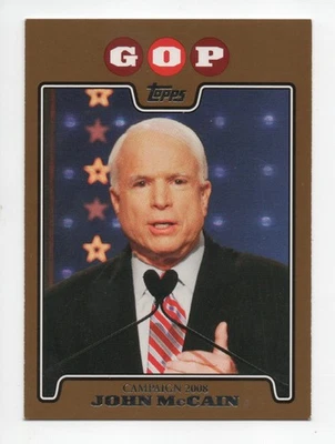 2008 Topps GOP President Campaign #C08-JM John McCain Gold Parallel Card - Image 1 of 2