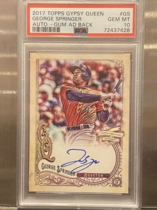 PSA 10 Authentic Auto 2017 TOPPS Gypsy Queen GS GEORE SPRINGER {New slab} Astros