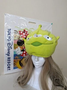 Japan Tokyo Disney Resort Store Ears HeadBand Cap Fluffy Frush Little green men - Picture 1 of 11