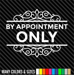 By Appointment Only Decal Sticker - Business Sign - Door Store Window Decal - Bild 1 von 15