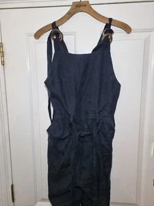Free People 100% Leinen Jumpsuit Damen Größe S Schwarz - Bild 1 von 15