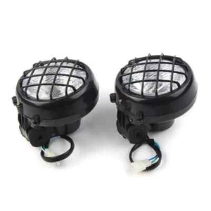 2 x NEW Headlights Yamaha Banshee lens bulbs lights-grills 1996-2001 + COLLARS - Picture 1 of 8