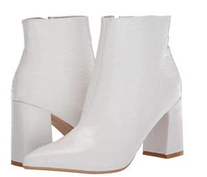 Botas botines de moda Felicia Seven Dials blancas para mujer talla 10  - Imagen 1 de 6