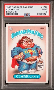 Garbage Pail Kids 1986 GPK Clark Cant #172B Superman PSA 9 *como nuevo* - Imagen 1 de 2
