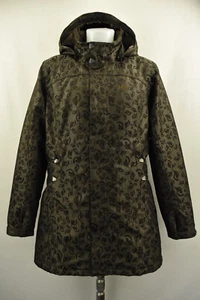 HELLY HANSEN Womens Insula Jacket Waterproof Windproof Hoodded Brown Coat Size L - Picture 1 of 17