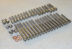 Kawasaki KX250F KX250T8F 2005-08 Motor & Zylinder 47-teilig Edelstahl Inbusbolzen Kit - Bild 1 von 6