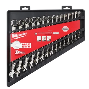 15pc Ratcheting Combination Wrench Set -12 Point Metric Milwaukee 48-22-9515 - Picture 1 of 1
