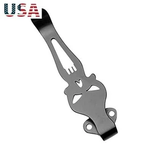 Titanium C41 Back Clip for Spyderco C41 Native 5 Lightweight FRN Folding Knife L - Picture 1 of 12