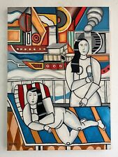 FERNAND LEGER (Handmade) Oil on canvas painting signed and stamped
