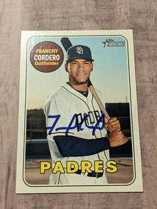 Franchy Cordero Signed 2018 Topps Heritage Card #503 COA HN San Diego Padres - Picture 1 of 2
