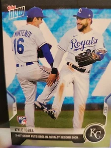 Kyle Isbel RC 2021 MLB TOPPS NOW® Card 9, 3 HIT DEBUT, KC ROYALS RECORD, PR 1240 - Picture 1 of 3