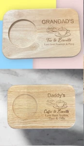 Tablero de madera personalizado grabado con láser para café, té, coco, etc. y galletas CUALQUIER TEXTO - Imagen 1 de 6