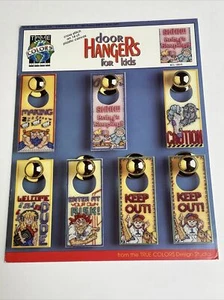 True Colors Door Hangers For Kids for Plastic Canvas Cross Stitch Pattern - Picture 1 of 5