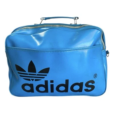 Bolso de Gimnasio Vintage Años 80 ADIDAS Azul Vinilo TAIWÁN Thrashed Grunge Ropa de Calle Foto 1 de 4