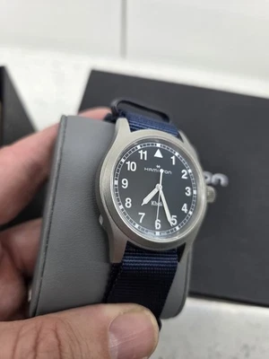 Hamilton Khaki Field Quartz 38mm Watch Blue (H69401940) - Image 1 of 4