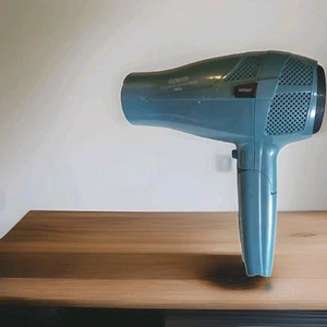 Conair 1875W Blue Hair Dryer Folding Handle Travel Compact Retractable Cord  EUC - Picture 1 of 10