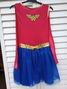 Girl's Official DC Comics Wonder Woman Costume with Cape age 10-12 years - Picture 1 of 4