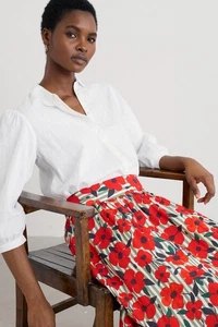 Seasalt Women's Blouse - white Hope Cottage Organic Cotton Check Blouse - Regula - Picture 1 of 7