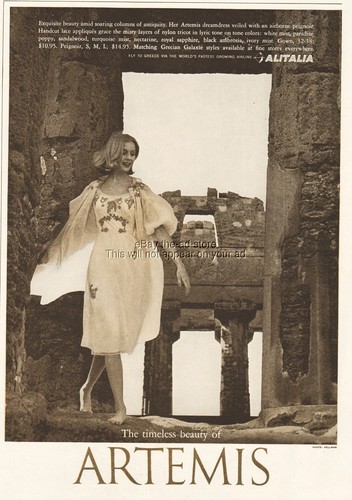 VETEMENTS 1960 Artemide Vestito Abito Peignoir Vintage Abbigliamento Donna Moda Foto Pubblicità